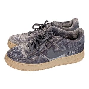 Nike Air Force One AF 1 Dark Sky Blue Velvet 849345-401 Size 7Y Women's Size 8.5